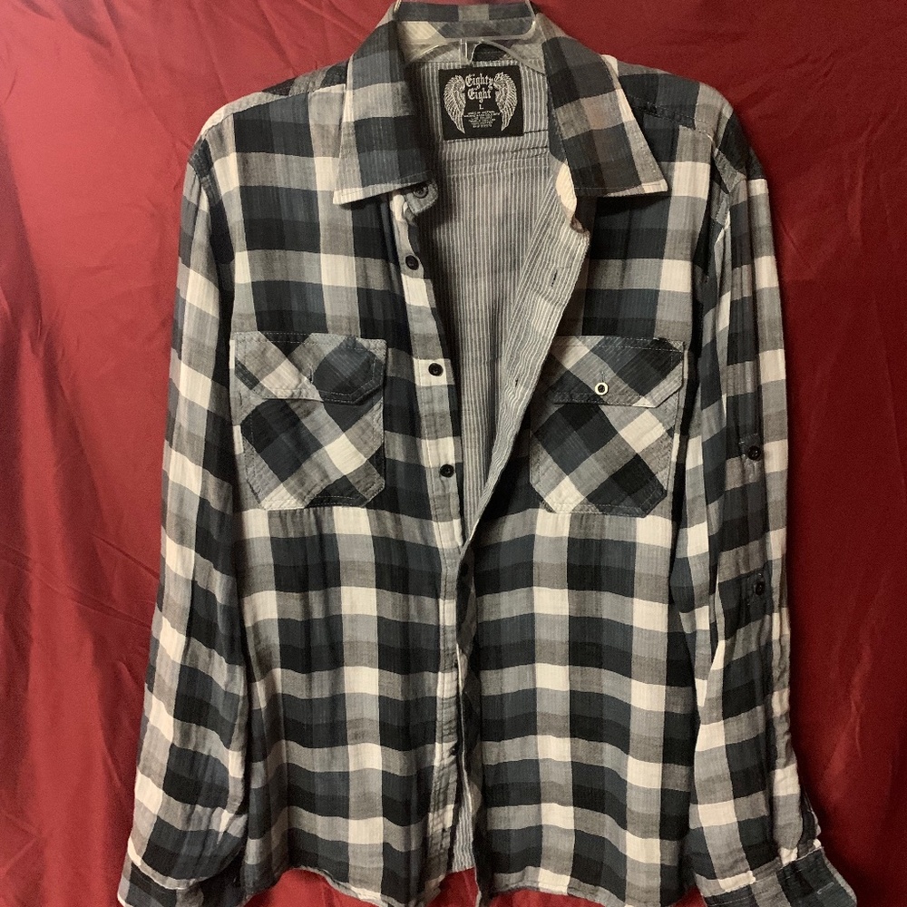 Men's Cotton Flannel Shirt. Size Large